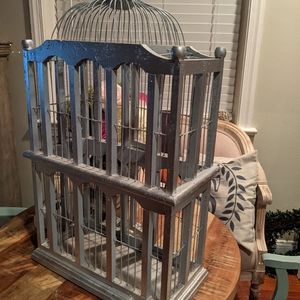 Silver Birdcage- decor